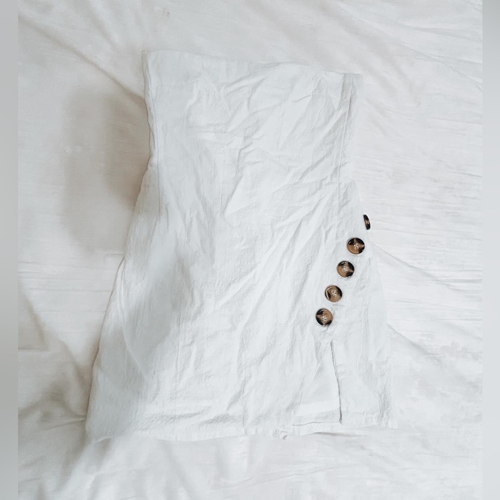 White Strapless Dress
